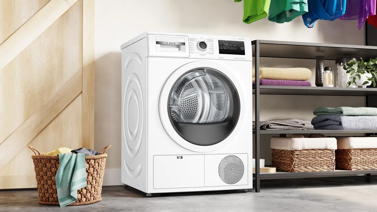 BOSCH Series 4 Front Load Tumble Dryer 8 KG, White, WTN86201GC