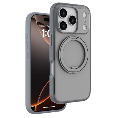 Infinyty Pristine Rotatable Ring Stand Case for iPhone 17 Pro Max, Grey