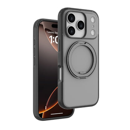 Infinyty Pristine Rotatable Ring Stand Case for iPhone 17 Pro, Black