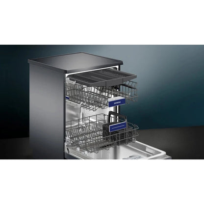 Siemens iQ300 14 Place Settings Freestanding Dishwasher, 60 cm, Wi-Fi, Black Inox, SN23HC25MM