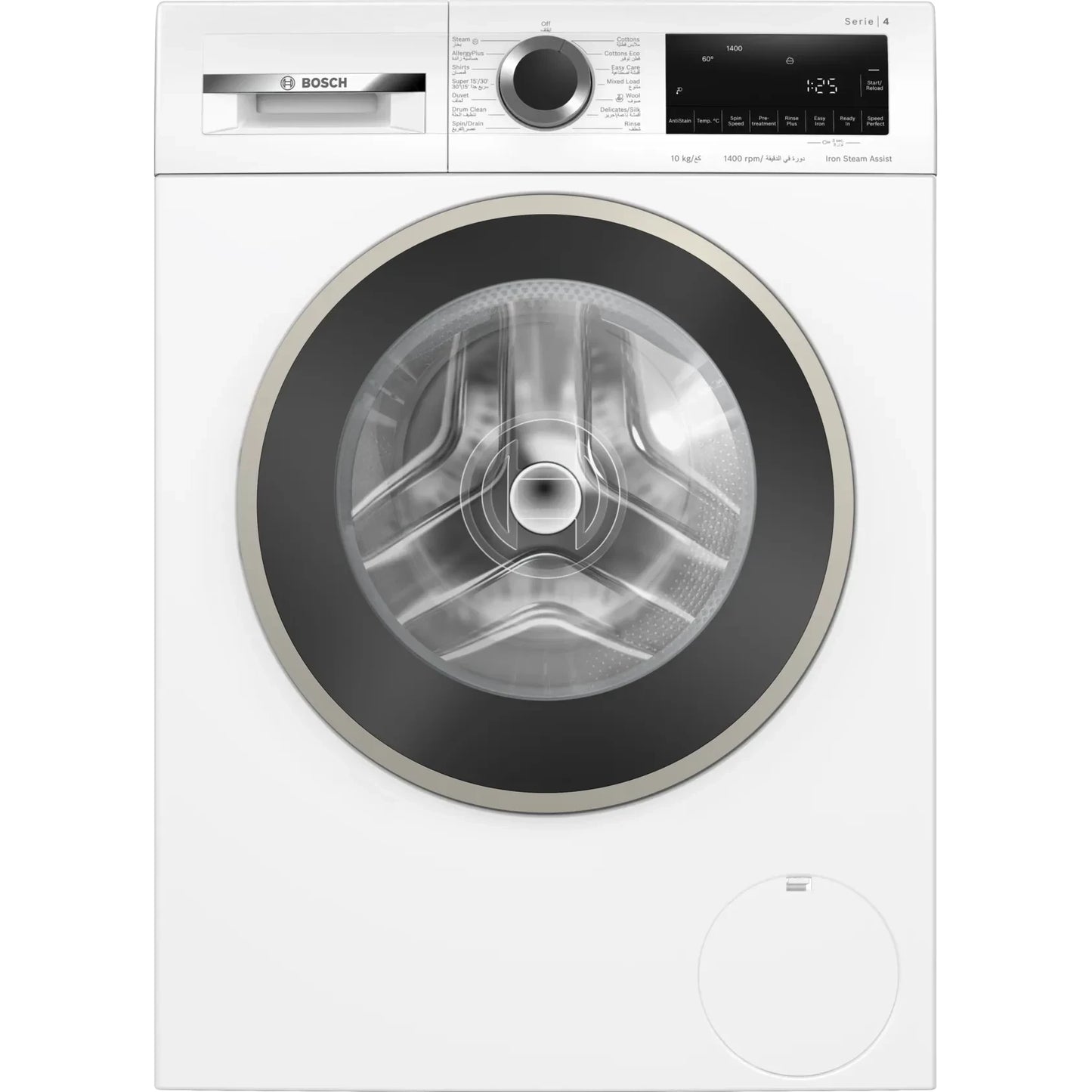 Bosch Series 4 Front Load Washing Machine, 10KG, 1400 RPM, White, WGA25400GC