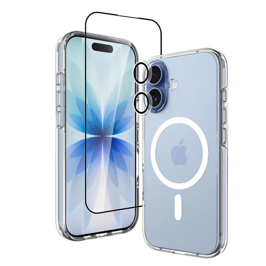 Infinyty Clear Case and Screen Protector 2-in-1 Bundle for iPhone 17