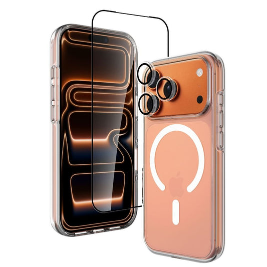 Infinyty Clear Case and Screen Protector 2-in-1 Bundle for iPhone 17 Pro