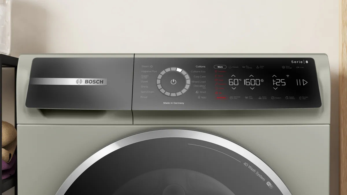 Bosch Series 8 Front Load Washing Machine, 10 kg, Silver inox, WGB2560XGC