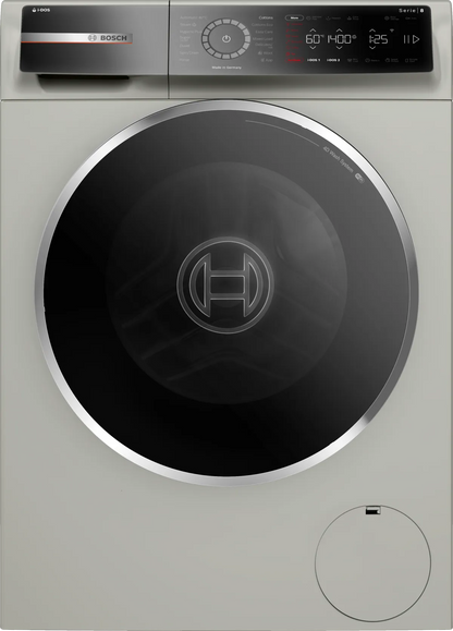 Bosch Series 8 washing machine, Front Loader 9 KG, Silver inox, WGB244AXGC