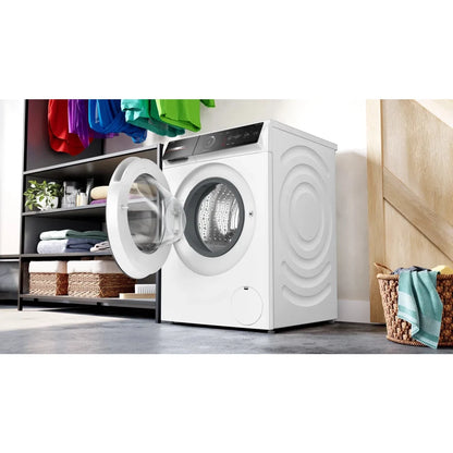 Bosch Series 8 Front Load Washing Machine, 9KG, 1400 RPM, with i-DOS Detergent Saver System, Wi-Fi, White, WGB244A0GC