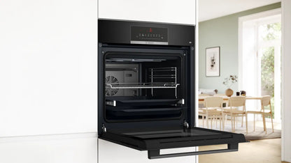 Bosch Series 6 built-in oven 60 x 60 cm, Black, HBJ559EB6M