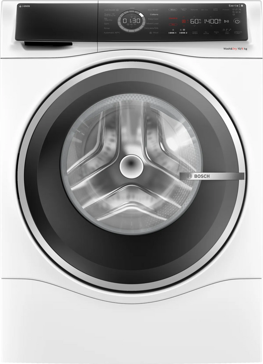 Bosch Series 8 Front Load Washer & Dryer 10 kg / 6 kg, White, WNC254A0GC
