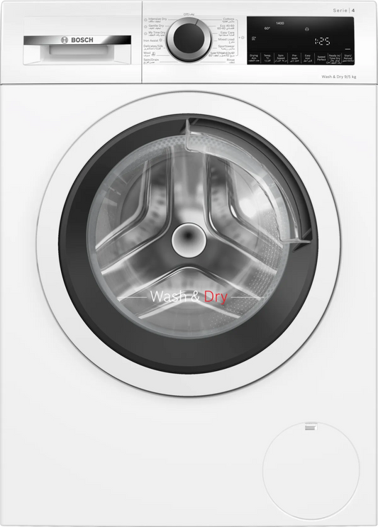 BOSCH Series 4 Washer Dryer 9/5 KG, 1400 RPM, White, WNA24400GC