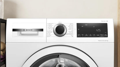 BOSCH Series 4 Washer Dryer 9/5 KG, 1400 RPM, White, WNA24400GC