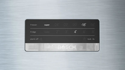Bosch Series 4 Free Standing Top Mount Refrigerator, 542L, Brushed Steel – KDN76XIE0M