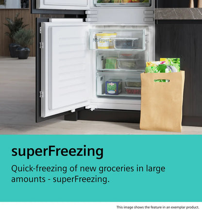Siemens iQ700 Home connect Bottom Freezer Refrigerator, 682L, Brushed Black, KG86PAXB0M