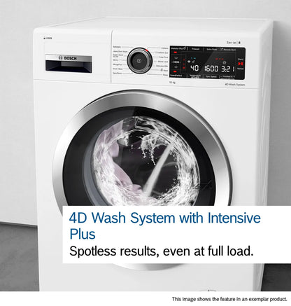 Bosch Series 8 washing machine, Front Loader 9 KG, Silver inox, WGB244AXGC