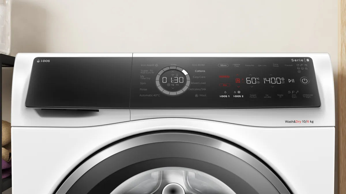 Bosch Series 8 Front Load Washer & Dryer 10 kg / 6 kg, White, WNC254A0GC