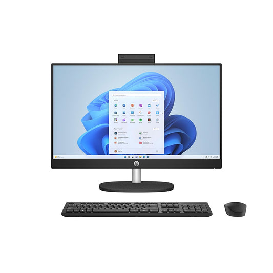HP AIO PC 24-CR0017NE All-in-One Desktop, Intel 13th Gen i3-1315U, 4GB RAM, 256GB SSD, Intel UHD, 23.8 Full HD, Windows 11 Home, Jet Black