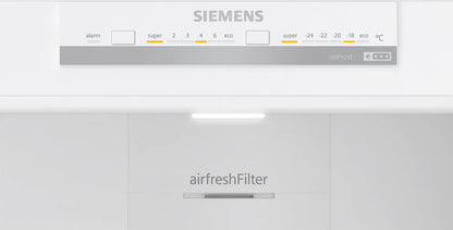 Siemens iQ300 Bottom Freezer Refrigerator, 483 L, Silver Inox, KG55NVLE0M