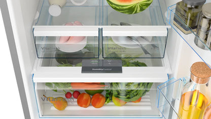 Bosch Series 4 Free Standing Bottom Refrigerator, 480L, Stainless Steel – KGN55VLE0M