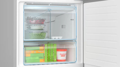Bosch Series 4 Free Standing Bottom Refrigerator, 480L, Stainless Steel – KGN55VLE0M