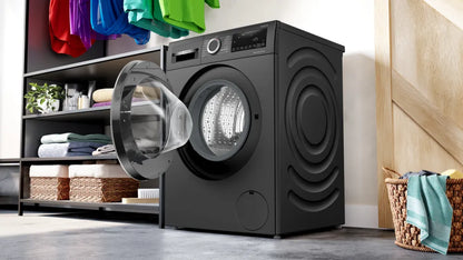 BOSCH Series 4, 9/5 KG Washer & Dryer, 1400 RPM, ECO Silence Drive Motor, Auto Dry Option, Super 60 mins Wash & Dry, 15 Mins Quick, Black Finish, WNA2440ZGC