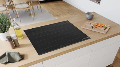 Bosch Series 8 downdraft hood 80 cm clear glass, Black, DDW88MM60B