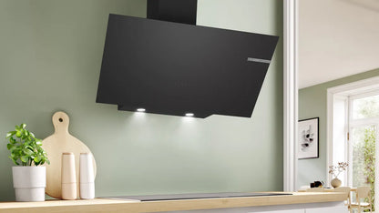 BOSCH SERIES 4 WALL-MOUNTED COOKER HOOD 90 CM, BLACK, DWK96PJ60M