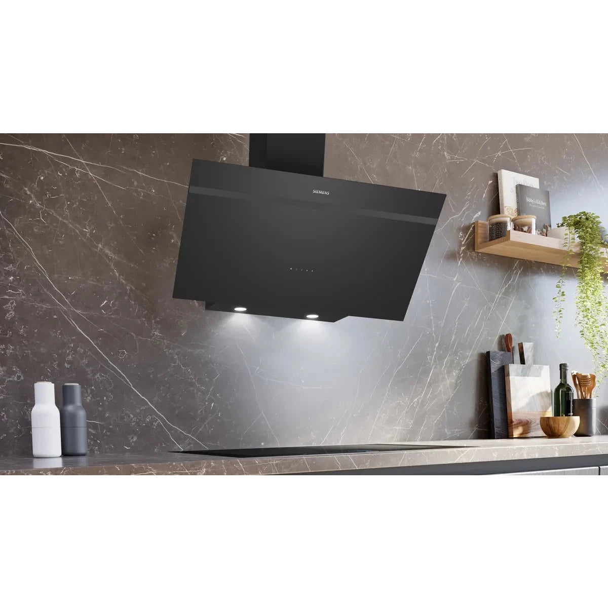Siemens iQ300 Wall-Mounted Cooker Hood 90cm, Black, LC96KPJ60M