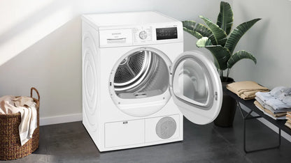 Siemens iQ300 Heat Pump Dryer, 8 Kg, White, WT45H213GC