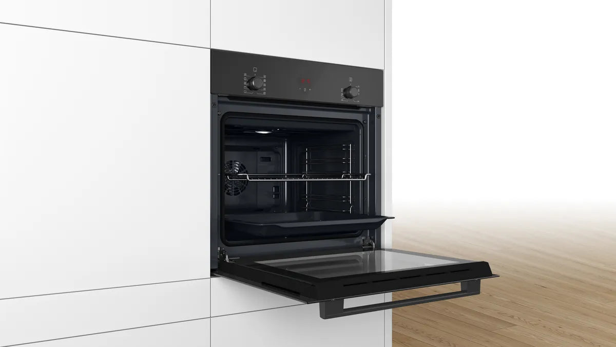 BOSCH SERIES 2 BUILT-IN OVEN 60 CM, Black, HBF512BB1M