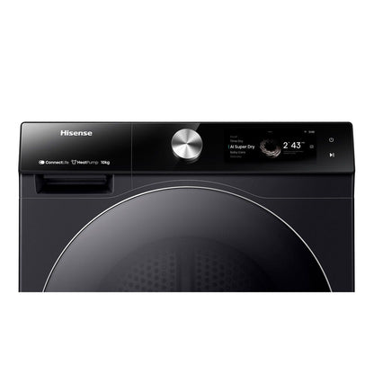 Hisense 10 kg, Smart Connect 7S Series Dryer, DH7S107BB, 1 year warranty