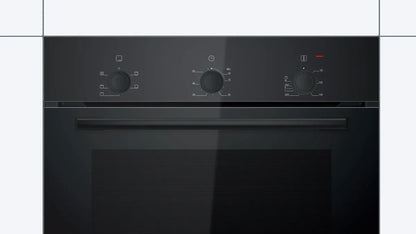 BOSCH SERIES 2 BUILT-IN OVEN 60 X 60 CM, BLACK, HBF011BA1M
