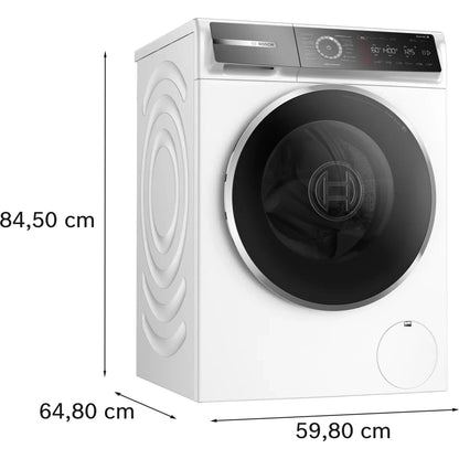Bosch Series 8 Front Load Washing Machine, 9KG, 1400 RPM, Wi-Fi, White, WGB24400GC