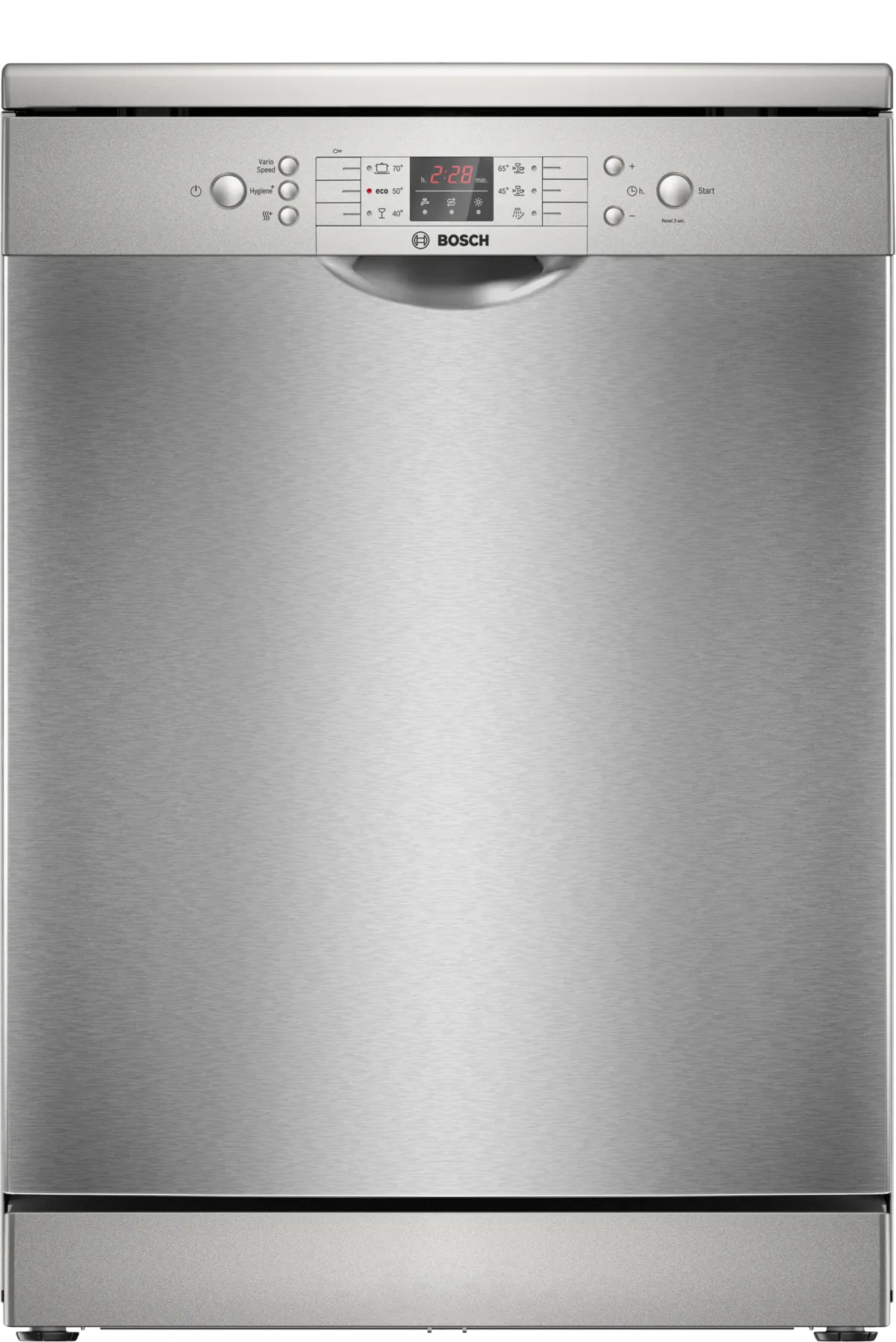 Bosch Series 2 Free Standing Dishwasher, 12 Place Setting, Silver, SMS26AI00M
