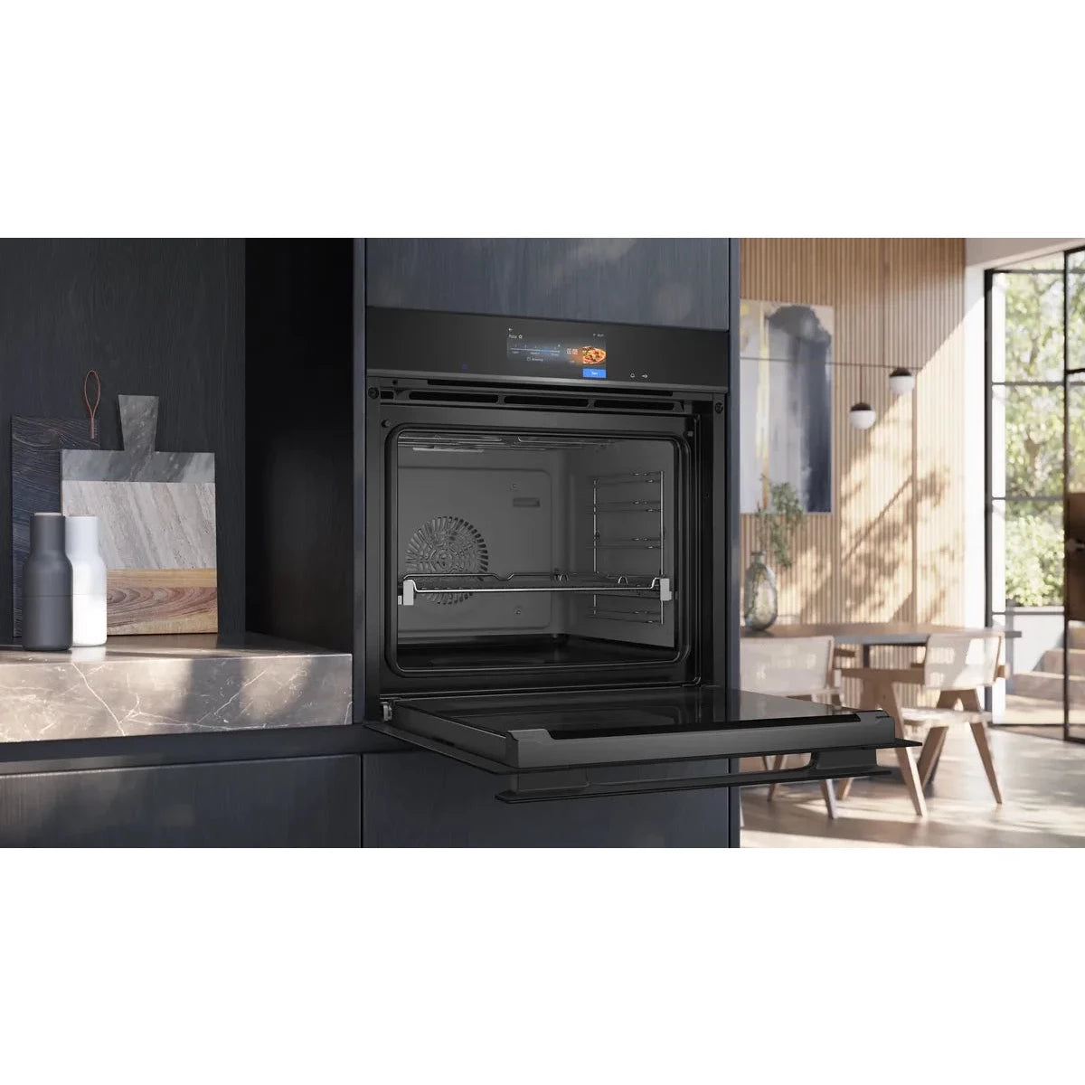 Siemens iQ700 Built-in Oven with Steam function, 60 x 60 cm, Wi-Fi, Black, HS958GED1B