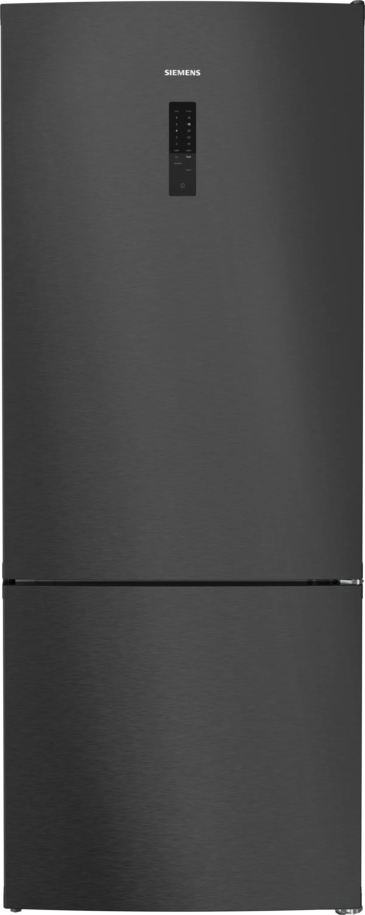 Siemens iQ500 Bottom Freezer Refrigerator, 578 L, Brushed Black, KG76NCXE0M