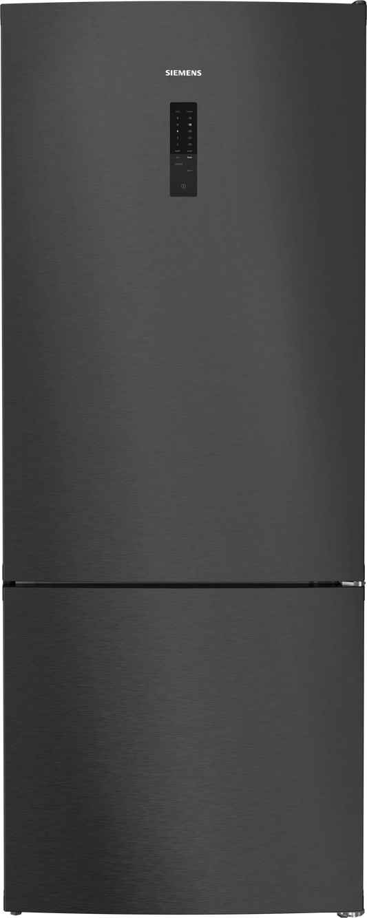 Siemens iQ500 Bottom Freezer Refrigerator, 578 L, Brushed Black, KG76NCXE0M
