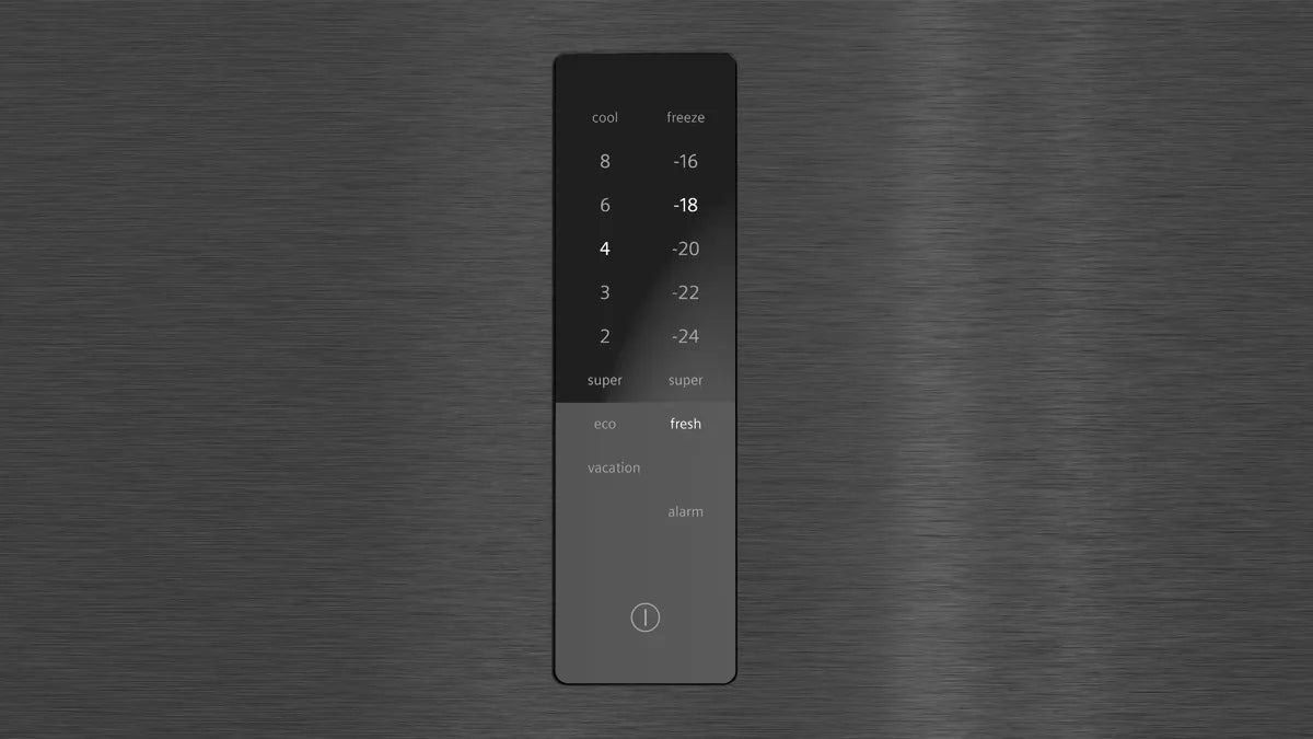 Siemens iQ500 Bottom Freezer Refrigerator, 578 L, Brushed Black, KG76NCXE0M