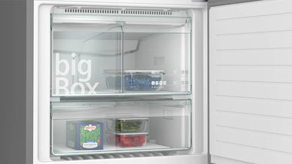 Siemens iQ500 Bottom Freezer Refrigerator, 578 L, Brushed Black, KG76NCXE0M