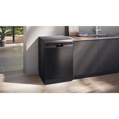 Siemens iQ300 14 Place Settings Freestanding Dishwasher, 60 cm, Wi-Fi, Black Inox, SN23HC25MM