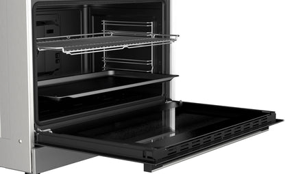 BOSCH Series 2 5 Burner Full Gas Cooker, 90 cm, Stainless steel, HGV1D8W50M