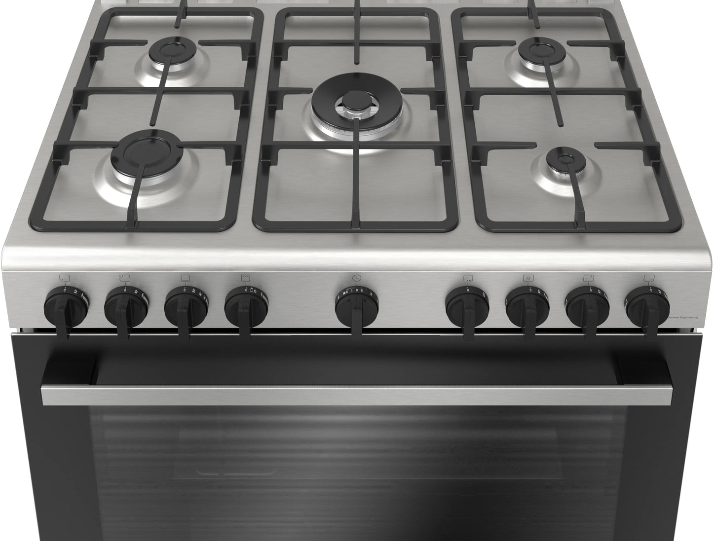 BOSCH Series 2 90cm Full Gas Cooker with Oven, HGV1E8Y50M, Stainless steel