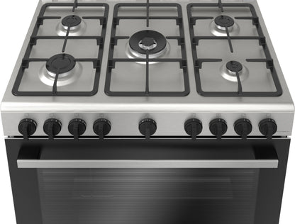 BOSCH Series 2 90cm Full Gas Cooker with Oven, HGV1E8Y50M, Stainless steel