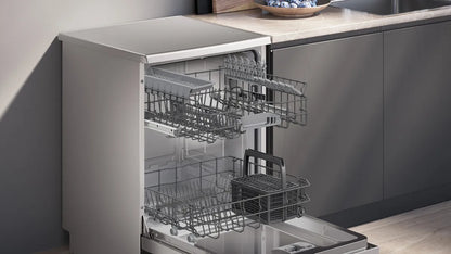 Siemens iQ100 Free Standing Dishwasher, 12 place setting, Silver, SN216I00AM