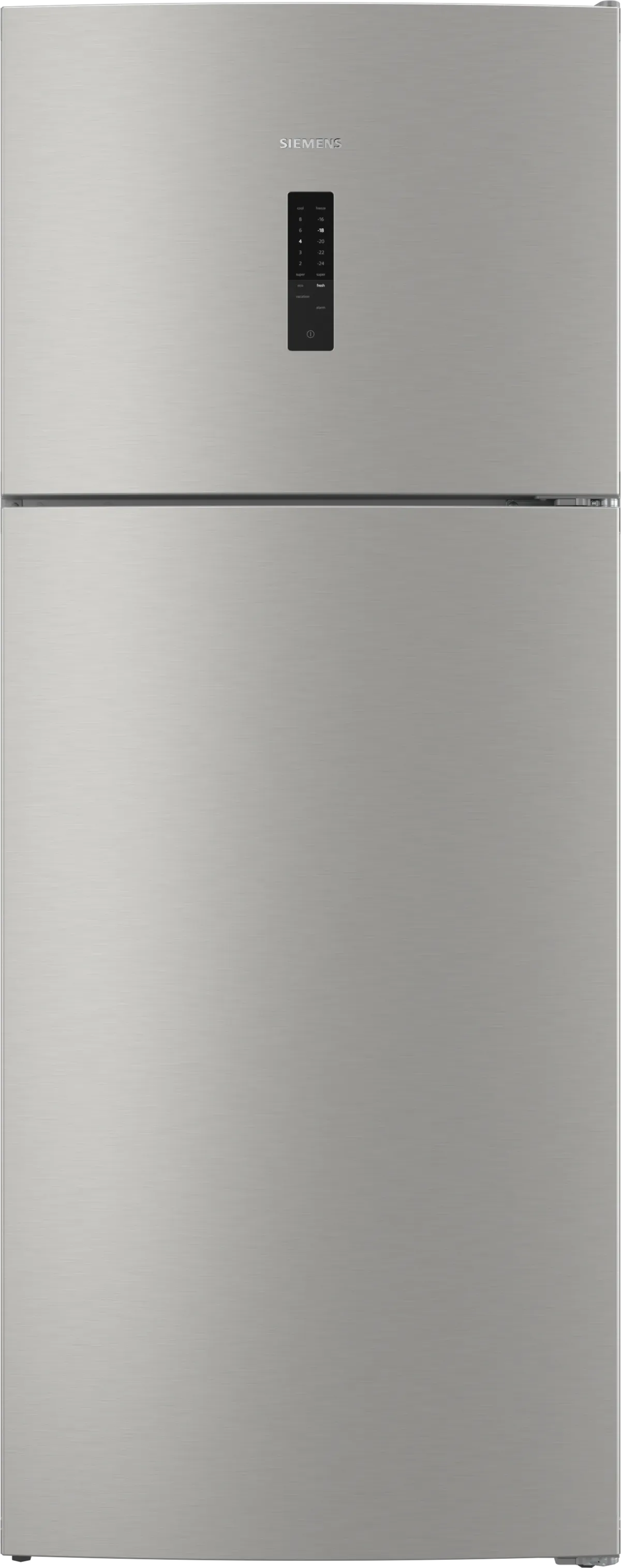 SIEMENS iQ300 free-standing fridge-freezer with freezer at top, Brushed steel anti-fingerprint, KD76NXIE1M