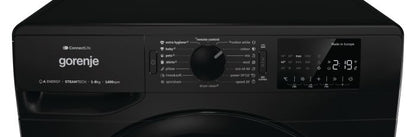 GORENJE Front Load Washing machine, 8 KG, Black, WPNEI84A1SWB