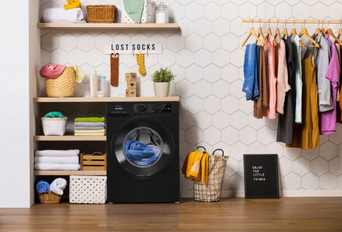 GORENJE Front Load Washing machine, 8 KG, Black, WPNEI84A1SWB