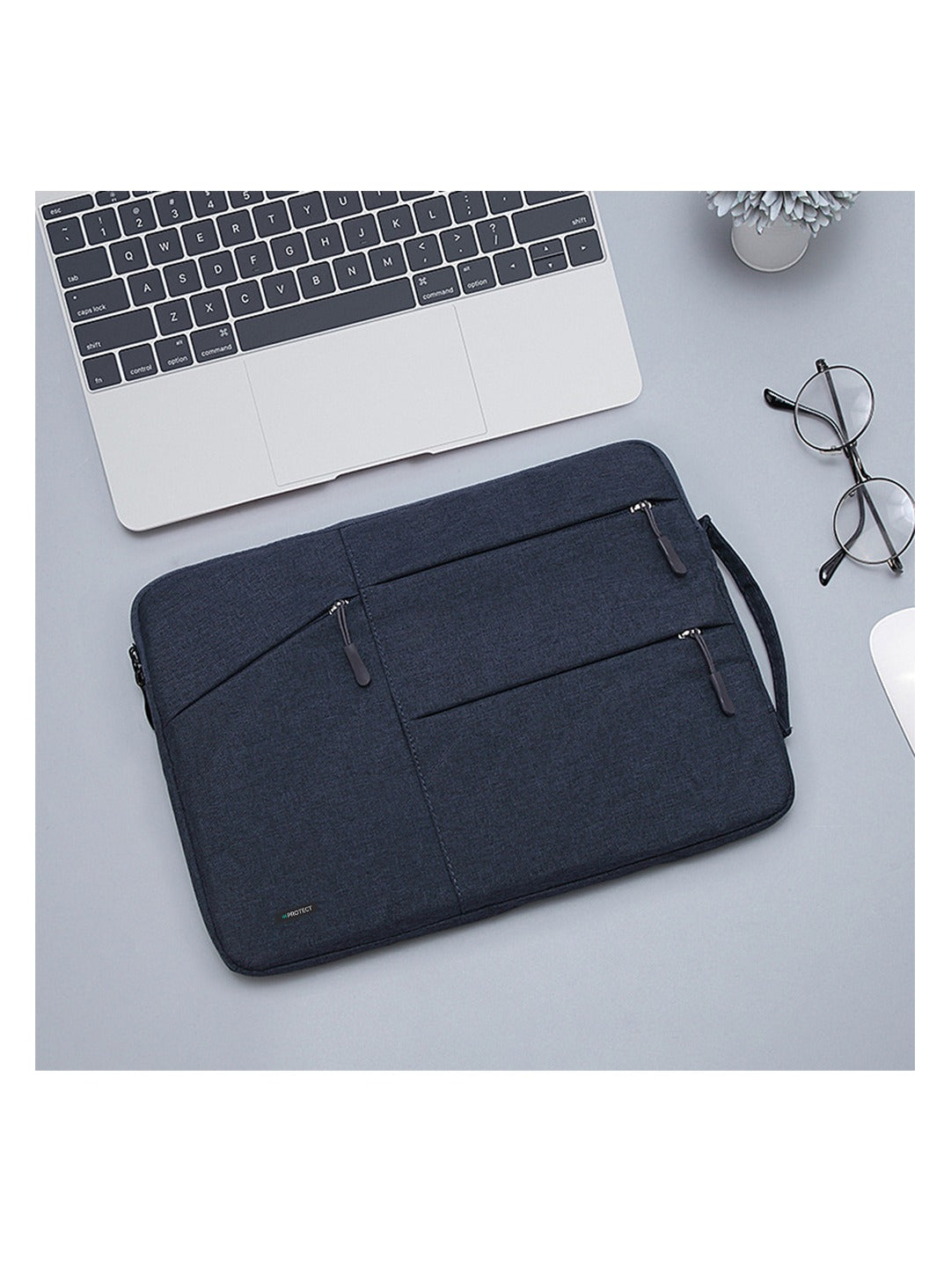 PROTECT  Slim Sleeve Laptop Bag, 13.3 inch, Oxford Material, Blue, SLT13.3BBLU