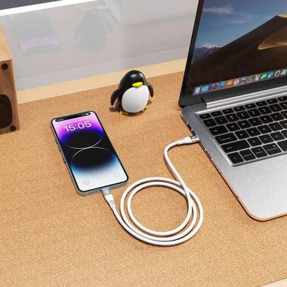 Infinyty Flexera Silicone Lightning Cable USB-C to Lightning, 60W, 1m, White