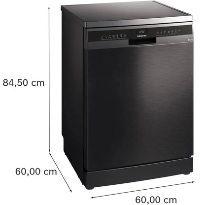 Siemens iQ300 14 Place Settings Freestanding Dishwasher, 60 cm, Wi-Fi, Black Inox, SN23HC25MM