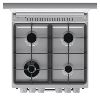 Gorenje 4 Gas Burners Combination Cooker with Fan Assisted Oven, 60 cm, GK6C40S, Stainless Steel Finish
