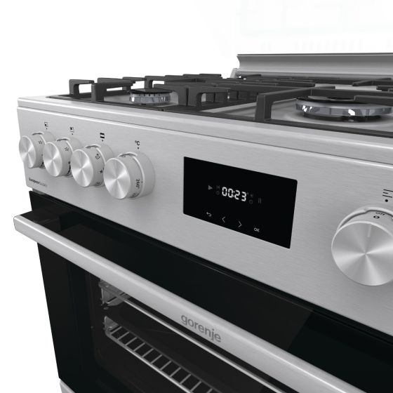 Gorenje Freestanding 5 Burner Combination Cooker with Electric Oven 90cm GK9C40X